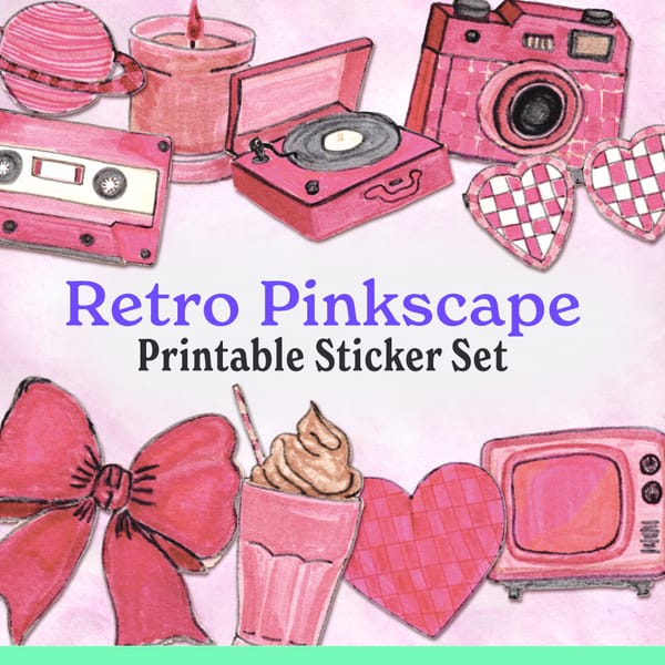 Retro Pinkscape: A Closer Look at Each Sticker